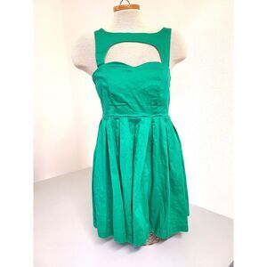 Vintage Ixia Rockabilly 50s Spring Green Knee Length SMALL Cottagecore‎ Dress S